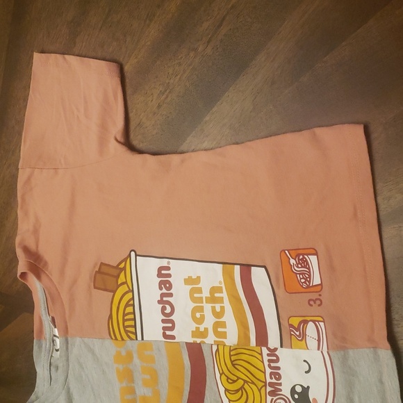 Kids' Instant Lunch Graphic Tee - Gray and Pink Girls Size 7/8 Ramen Noodles - Picture 3 of 13